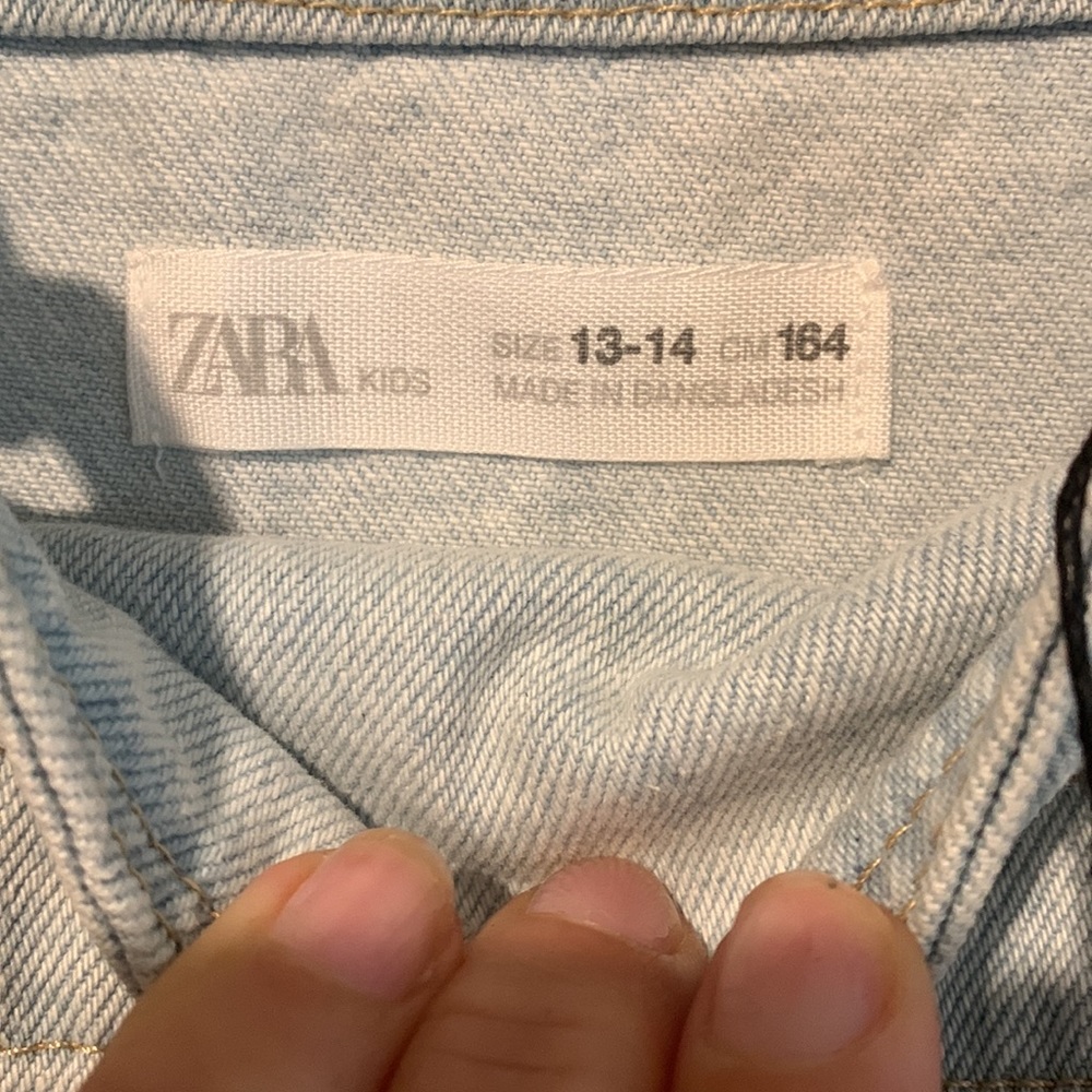 NWT Zara kids denim overalls skirt size 13-14 - Picture 4 of 5